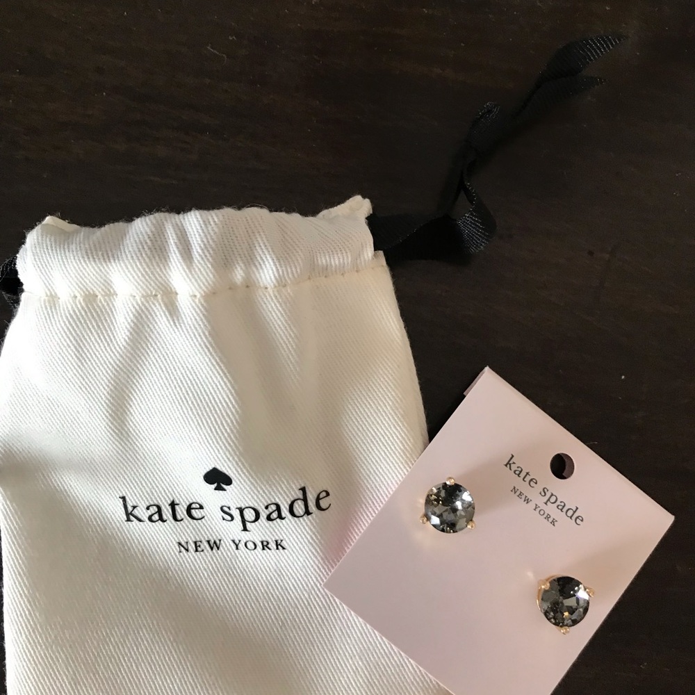 Smokey Diamond Kate Spade stud earrings. Never been worn.